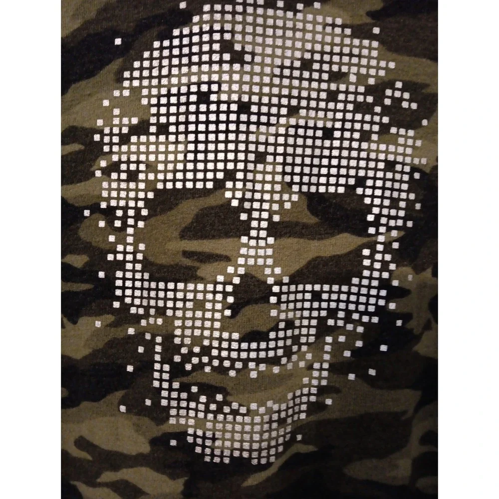 No Boundries Camo Skull Fleece Hoodie Girl Kids  Sz. M Hoodie String Is Missing.